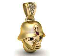 samurai warrior pendant 3d printable model