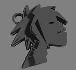 Keychain 2D Gorillaz Band