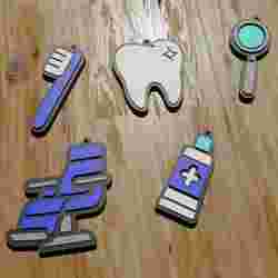 PACK 5 LLAVEROS / IMÁNES / KEYCHAIN / MAGNETS / MAGNETS PROFESIONES: DENTIST (STL AND 3MF)