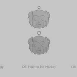 🙈🙉🙊 Creature Face – Monkey Mimics Pendant Pack