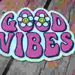 🌼 Good Vibes Magnet – Retro Hippie Style 🌼