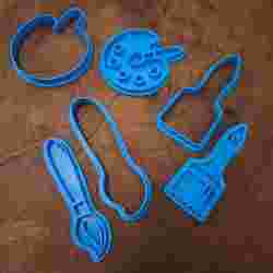Art Tools Cookie Cutters STL – Paintbrush Palette Crayon Biscuit Cutters for 3D Printing