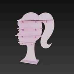 Barbie jewelry stand jewelry shelves double sided jewelry stand, decor