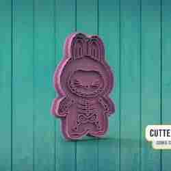 Labubu Skeleton Skeleton Costume Cookie Cutter