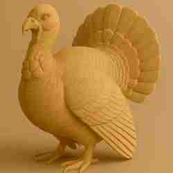 Realistic Turkey 3D Model | Bird Figurine STL