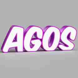 LED SIGN " AGOS " - SIGNBOARD - NAME