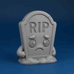 RIP Tombstone Figurine – Halloween STL