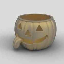 Halloween Pumpkin Bowl - Funny Jack O’Lantern Candy Dish STL