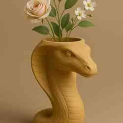 Cobra Snake Vase | Exotic Reptile Planter STL