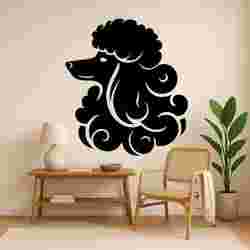 Curly Poodle - Wall Art Multicolor