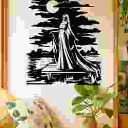 Moonlit Lady - Wall Art Multicolor