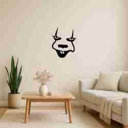 Halloween Creepy Clown Face - Wall Art Multicolor