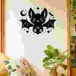 Halloween Cute Bat Kawaii - Wall Art Multicolor