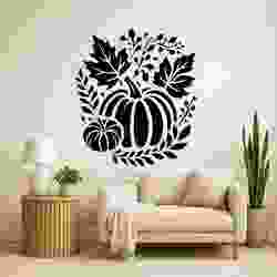 Halloween Pumpkin Floral - Wall Art Onecolor
