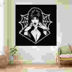 Halloween Spider Web Mistress - Wall Art Multicolor