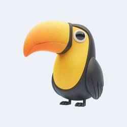 Cartoon style toucan