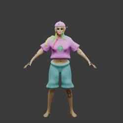 FEMALE CHARACTER FOR 3D ANIMATION OR COLLECTIBLE FIGURINE