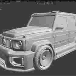 Mercedes G68 Modified Solid STL - 3MF Model