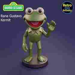 Kermit the Frog / Kermit - Sesame Street / Sesame Street 3D figure Retro Infinity style (90mm) : vinyl collectible