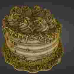 Chocolate Cake Trio — Whole, Half & Slice — Laser-Scanned 3D Models (500k & 2.5M OBJ/STL) - By ScanPantry
