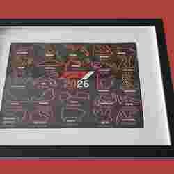 F1 2026 calendar French version multicolor