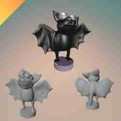 Bat Halloween Decoration Pawn – Cute 3D Printable Bat Figure for Halloween Board Games and Spooky Displays