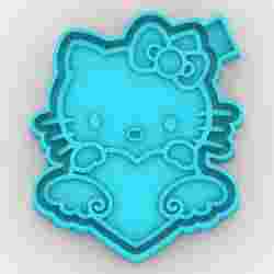 Hello Kitty, heart with wings - freshie mold - STL for silicone mold