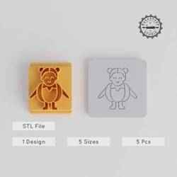 Pumpkin Stamp Tile Set, 5 Sizes, Perfect for Clay, Cookies & Fondant, Halloween Character Motif, Festive Crafting
