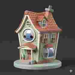 house with porch decorative toy for children