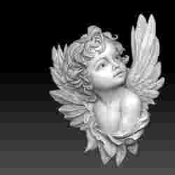 Cherub Angel Bas Relief