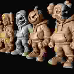 Halloween Street Pack - 5 horrific STL characters (Clown, Skeleton, Demon, Pumpkin, Girl)