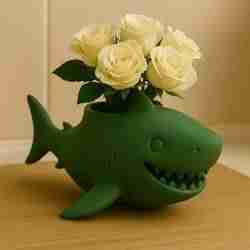 🦈 Cute Shark Planter – 3D Model