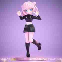 Nanakusa Nazuna - Cute Cheeky Black Outfit - Call of the Night Anime Figure - 3D Printing