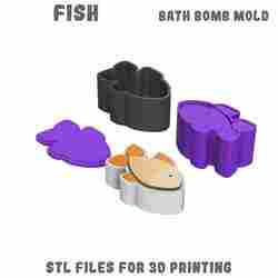 Fish bath bomb mold