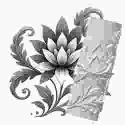 Lotus Flower | Organic Embossed Pattern Roller for Clay | Lotus 3D Print Design