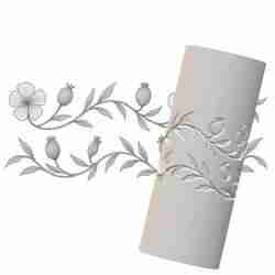 Floral Vine Border | Debossed Pattern Roller for Clay | Horizontal Botanical Design 3D Print