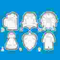 Oktoberfest cookie cutters - Bavarian party set / bundle - 6 pieces