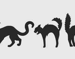 Halloween decoration CAT SET funny and scary, available svg and stl files