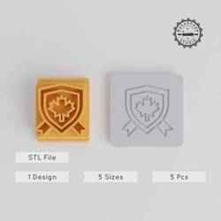 Shield Stamp Tile Set, 5 Sizes 20-40mm, Perfect for Clay, Cookies & Fondant