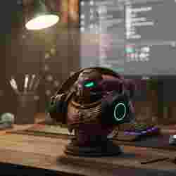 Gothic Sci-fi Armored Warrior Bust - Headset Stand - 30cm