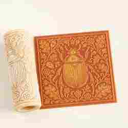 Beetle Engraved Texture Roller – Insect Pattern Roller for Clay, Pottery and Crafts