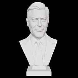 Elegant George Clooney Bust with Stand