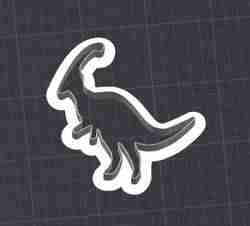 Detailed Dinosaur Cookie Cutter – Expert Level – STL File (~4")