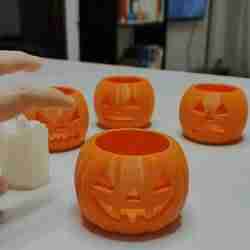 Collection of pumpkins - candlesticks or halloween flower pots