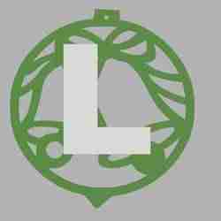 Snow globe with personalized letter