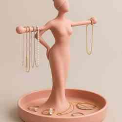 Elegant Woman Silhouette Jewelry Stand – Necklace, Bracelet & Ring Holder