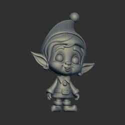 cute christmas elf 3dmodel