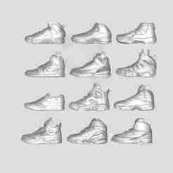 13 NIKE shoes, sneakers 3D printing model files in STL format
