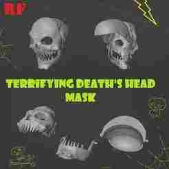 3 piece death's head mask