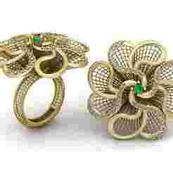 3D flower ring 3D printable model